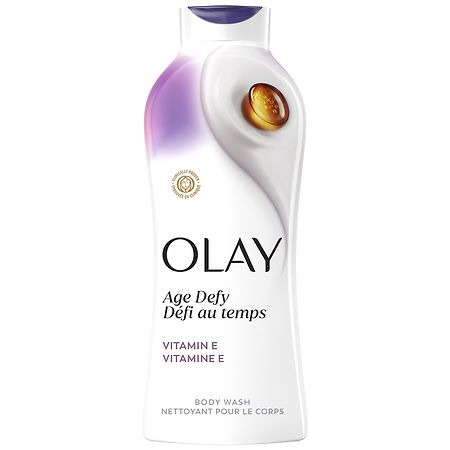 Olay Age Defy Body Wash with Vitamin E, Vitamin B3 and Hyaluronic Blend No Scent
